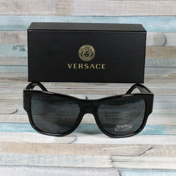 VERSACE GOLD EMBLEM MEN'S 58MM SUNGLASSES - Picture 3 of 3